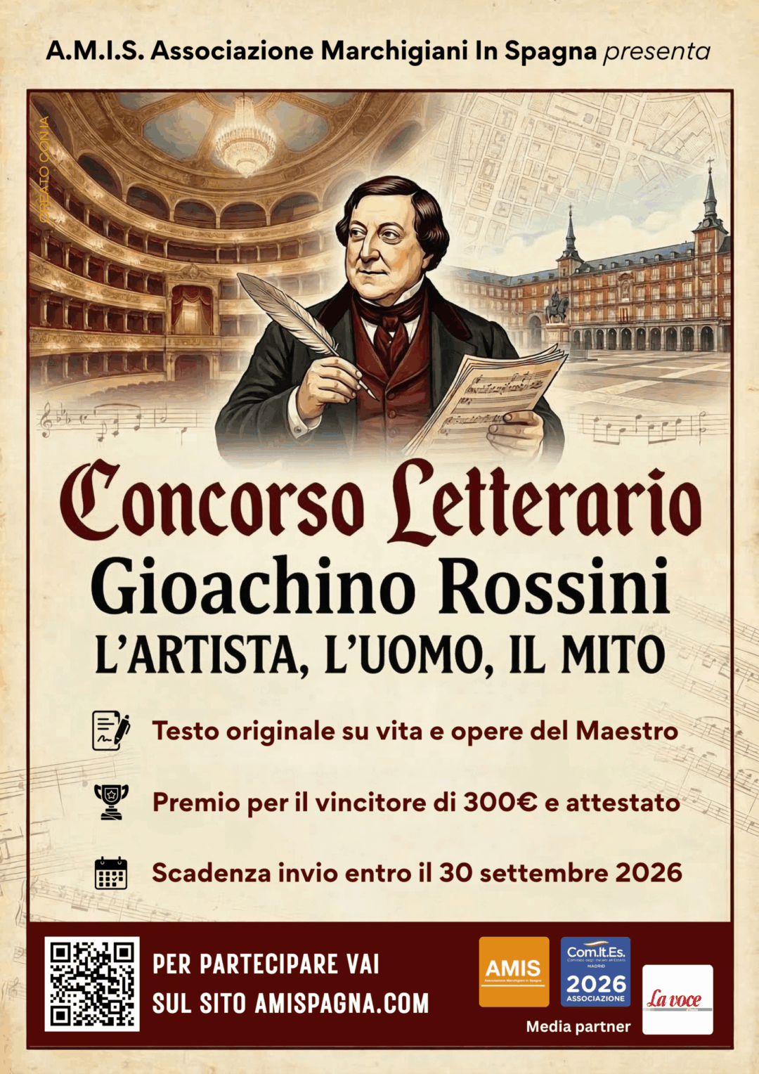 AMIS Locandina concorso letterario Rossini
